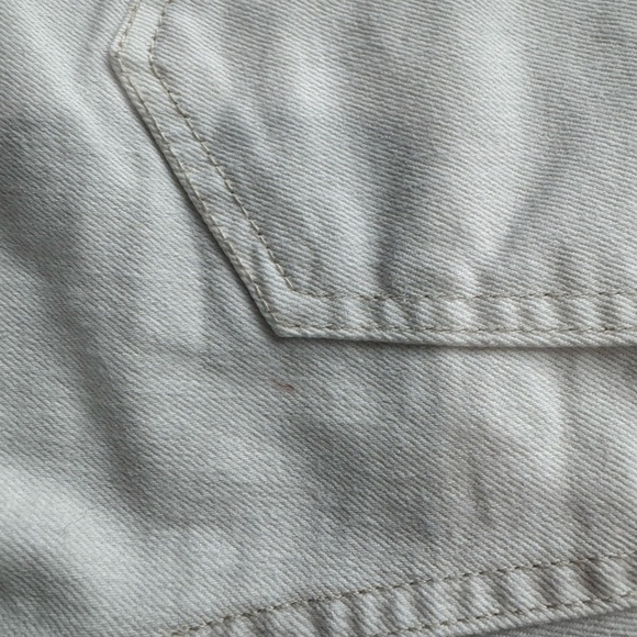 Women's White Strech Denim High Rise Shorts Size 27 Waist - Picture 7 of 7